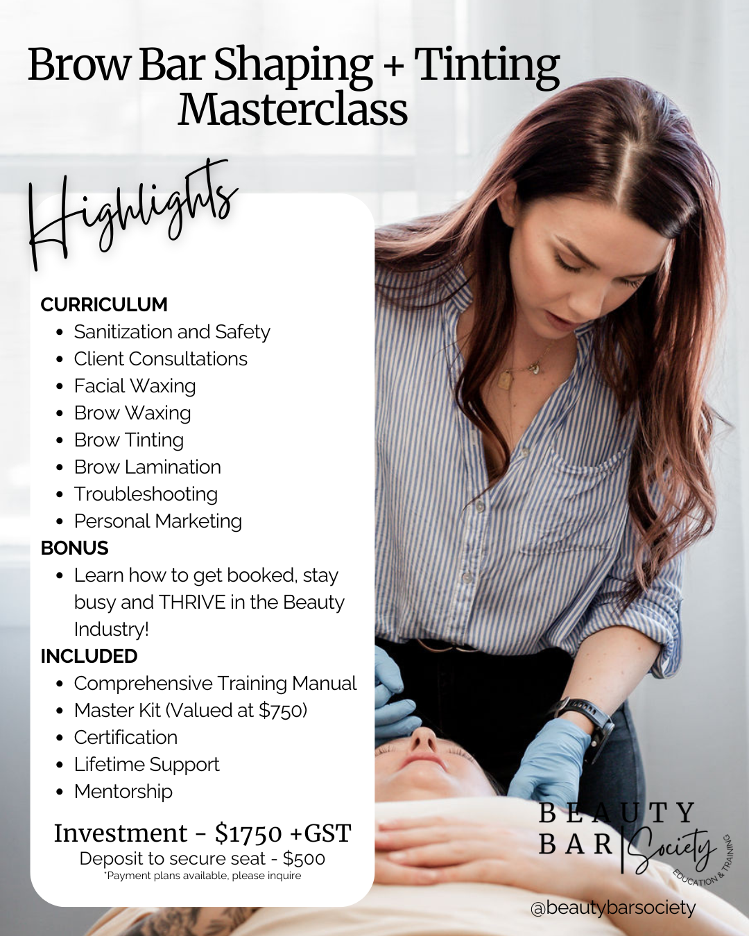 Brow Bar Shaping and Tinting Masterclass